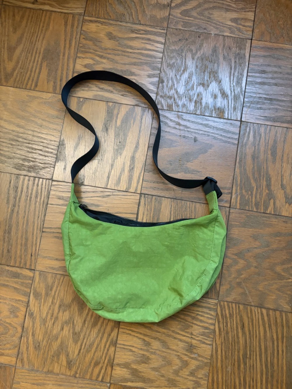 Green Nylon Medium Cresent Bag